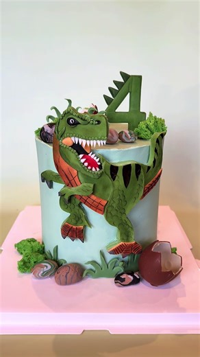 Jurassic joy for a dino-loving 4-year-old! 🦖 Handcrafted with roaring detail and edible adventure — this cake is ready to steal the show! 🌋 📍 Bel Sourire Cakes, 9 Westgate, Wetherby UK #cakeart #caketok #cakedecorating #cake #wetherby