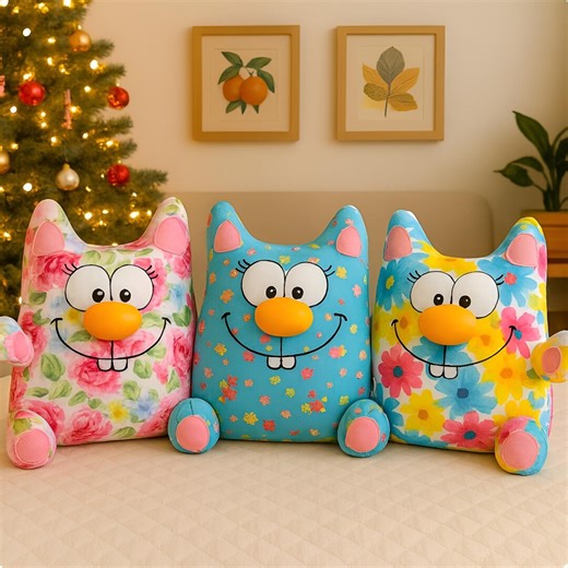 Funny Cat Pillow Sewing Pattern PDF 2 Sizes Plush Pattern Full-size Templates Beginner's Patterns - Etsy