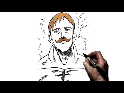 How to Draw Escanor | Step By Step | Seven Deadly Sins
