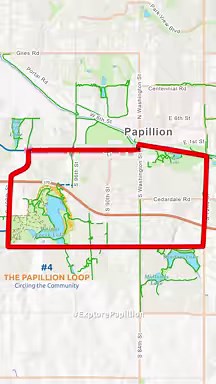 Grab a Papillion Trail Map at Papillion Public Library or view it online: www.Papillion.org/Trails | City of Papillion - Municipal Government