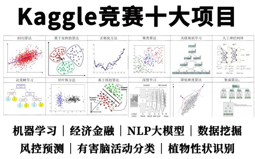 【B站最全Kaggle竞赛教程】全套8集付费课程，公认最适合新手的十大项目！（机器学习实战/深度学习实战/NLP/人脸识别/金融实战）