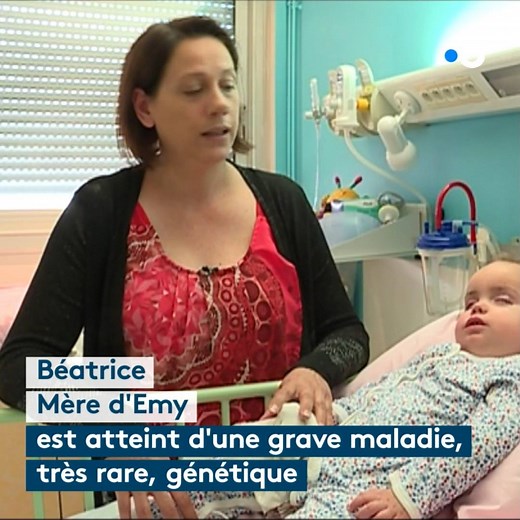 369K views · 856 reactions | La petite Emy, 22 mois, est atteinte de la maladie de Sandhoff, une pathologie neurodégénérative rare et incurable. Sa mère se bat pour qu'elle puisse suivre des essais cliniques en Angleterre. Elle a lancé un appel aux dons.Toutes les informations ici : https://bit.ly/2ODY12j | France 3 Normandie | Facebook