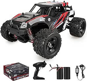 MaxTronic RC Cars,High Speed Remote Control Car for Adults,1:18 Scale 36 KM/H 4WD Off Road RC Monster Truck,All Terrain Electric Cars Two Rechargeable Batteries Included for Boys Girls