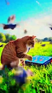 A Cat with angry birds