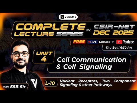 Cell Communication & Cell Signaling | L10 | Dev. Bio. & Others | Sounak Sinhababu | CSIR Dec 2025 |