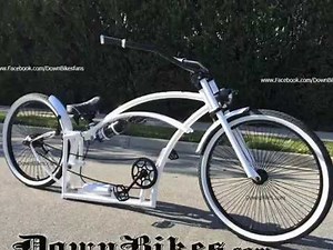 Stretch Beach Cruiser Bicycles custom made air ride suspension. Order your DownBikes