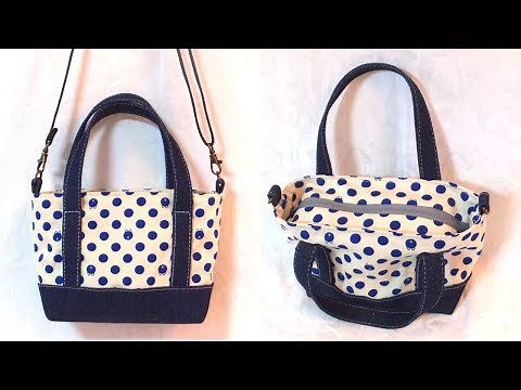 ファスナー ミニ トートバッグの作り方 ／ Zipper Mini Tote Bag Tutorial.