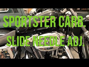 How To Harley Sportster Carburetor Slide Needle Adjustment.