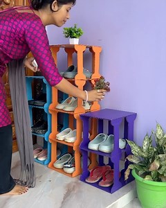 1.4M views · 4.7K reactions | Modular shoe rack idea using Only cardboard #rack #sheoholder #crafts #homedecor | Deep's CRAFT | Facebook
