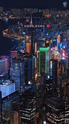 This Is Hong Kong at Night 😱 | Stunning Aerial Drone Footage #hongkong #shorts