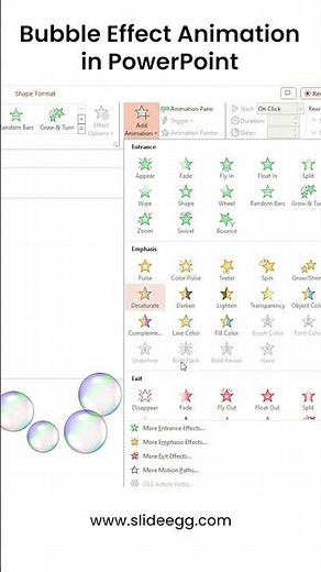 Bubble Effect Animation in PowerPoint #slideegg
