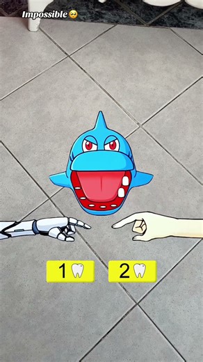 shark byte vs ai impossible #game 😥😳 #tiktokgame #hungergamestiktok #shorts
