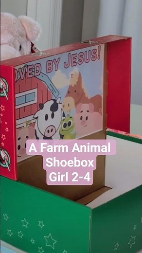 🐷🐮 CUTE Farm Animal Shoebox Idea for Girl 2-4 | Operation Christmas Child