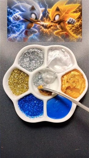 New Trend | Sonic 🔵Vs Silver ⚪ Battle | Colour Mixing challenge # #satisfying #sonic #challenge