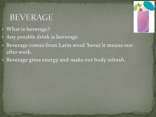 What Is a Beverage? Definition, Types, and Examples