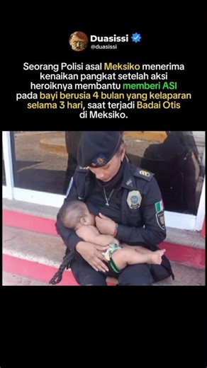 Aksi heroik seorang polisi Meksiko