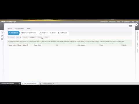 SAP Business ByDesign - RFQ and Contracts