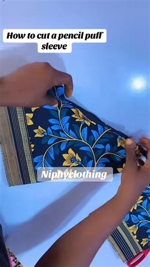 How to cut a basic pencil puff sleeve step by step #tutorial #beginnertutorial #LetsGrowTogether #BeginnerFriendly #fblifestyle | Tella Nifemi