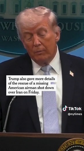 President Trump renewed threats of attacks on Iran if the country does not agree to a deal to reopen the Strait of Hormuz by his Tuesday night deadline. The warnings came as Trump gave more details on the rescue of a missing American airman shot down over Iran on Friday. #Trump #Iran