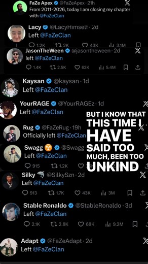 #fazeclan #endofaera #ripfazeclan | faze apex