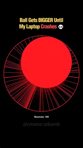 Ball Gets BIGGER Until My Laptop CRASHES! 💀 (Vibe Coding) #satisfying #shorts