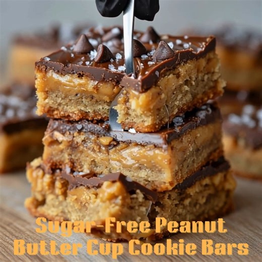 🥜 Sugar-Free Peanut Butter Cup Cookie Bars All the flavor of a peanut butter cup — in a chewy, chocolatey cookie bar with zero sugar! 📝 Ingredients 1 cup natural peanut butter (creamy) 1/3 cup allulose 1/4 cup powdered monk fruit sweetener 1 large egg 1 tsp vanilla extract 1/2 tsp baking soda 1/4 cup almond flour 1/3 cup sugar-free chocolate chips (Lily’s or similar) Pinch of salt 👩‍🍳 Steps to Create Preheat oven to 350°F. Line an 8x8” pan with parchment paper. In a bowl, combine peanut butt