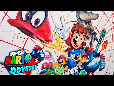 Drawing Super Mario Odyssey - full size - Nintendo Switch - lookfishart