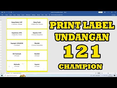 Cara Print Label Undangan 121
