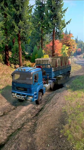 Slow & Satisfying SnowRunner Gameplay | Heavy Trucks on Dirt Roads #shorts #snowrunner #gameplay