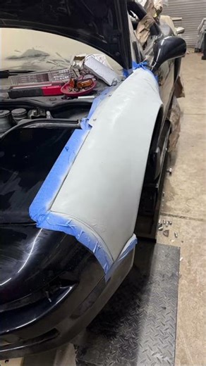 Abandoned nsx getting worked on wide body and new paint job! #nsx #exoticcars #acura