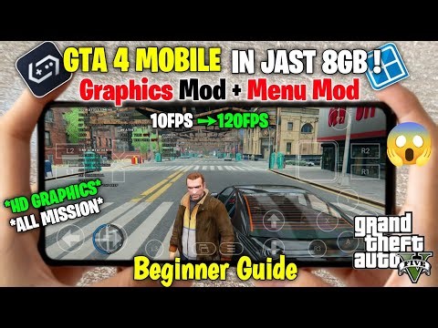 🔥GTA 4 MOBILE IN JAST 8GB - GTA 4 GRAPHICS+MENU MOD - FULL SETUP WINLATOR LUDASHI 2.9🔥