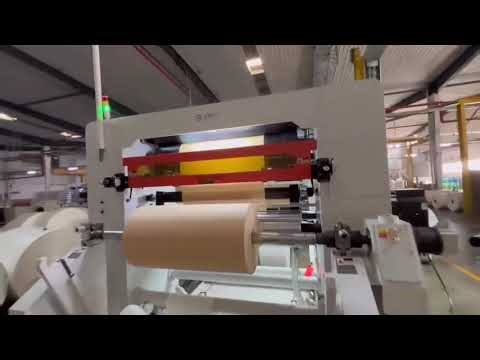 Paper jumbo paper reel slitting and rewinding machine