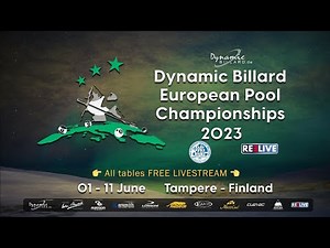 Table 6 Dynamic Billard European Championships Men, Women Straight Pool 2023 Final Day
