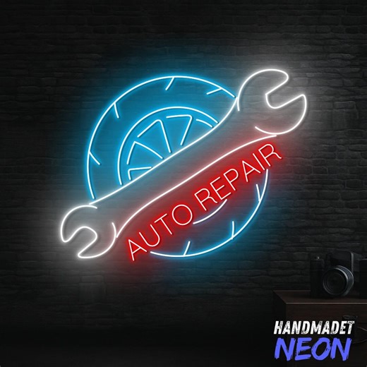 Auto Repair Neon Sign for Garage Wall Decor, Mechainic Led Light, Custom Neon Sign, Workshop Wall Decor, Mechanic Cave Decor - Etsy