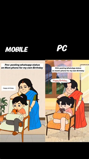Mobile vs PC Animation 😱 Kaun Better Hai? #shorts #pc #mobile