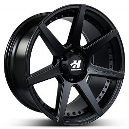 Hussla Dynasty Matte Black Black Rivets 20x9.5