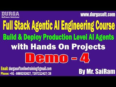 Full Stack Agentic AI Engineering Course tutorials || by Mr. SaiRam On 09-04-2026 @8PM (IST)