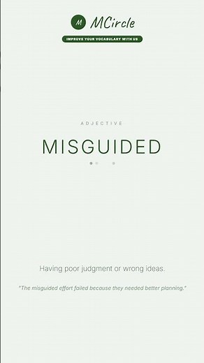 Learn English: What is Misguided? | Vocabulary Shorts