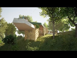 Frank Lloyd Wright - Project: Joseph H. Brewer house (East Fishkill, New York) Unbuilt. 1953