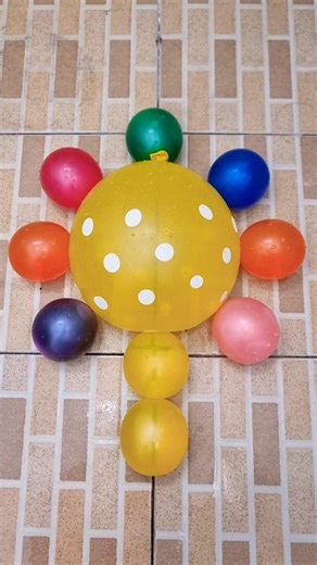 🎈Balloon Popping Fun! One Big + 9 Tiny Colorful Balloons! #funny #poppballons 93
