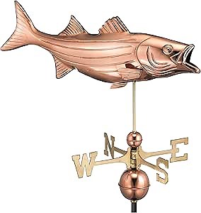 Good Directions 36" Bass Weathervane, Pure Copper