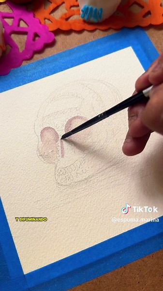 Tutorial: Pintando una Calaverita de Azucar con Acuarelas