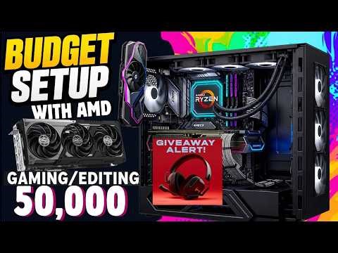 मात्र Rs-50,000 से शुरू Budget Gaming Pc Setup | GIVEAWAY ALERT🚨| Nehru Place Computer Market