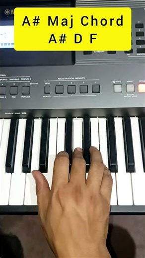 how to play A# Maj Chord #piano #music #tutorial #trending #viral #youtubeshorts #shorts #chords