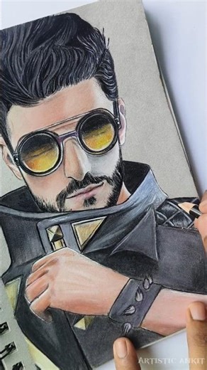 Dj Alok Free fire drawing with pencil colour😎 #freefire #shorts