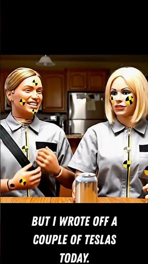 A day in the life of a crash test dummy #comedyfilms #funny #crashtestdummies #tesla #carcrash