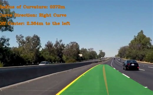 python车道线检测道路偏离提示检测直行车道线左右转弯辅助驾驶