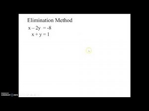 Solving simultaneous equations - 3 methods