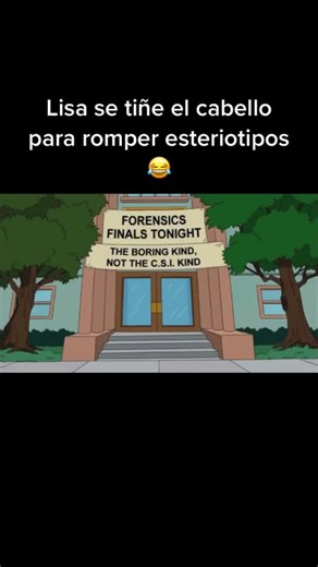 Lisa Simpson se tiñe el cabello de azul