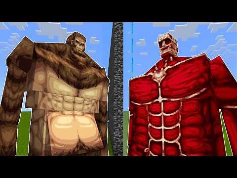 COLOSSAL TITAN vs BEAST TITAN Mob Battle In Minecraft!